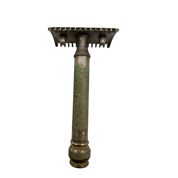 Antique Gillette Razor Set With Embossed Metal Case & Accessories USA-Made Razor - Picture 10 of 16